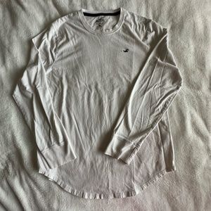 Hollister Must-Have Collection Longsleeve Crew Neck Tee Sz L White